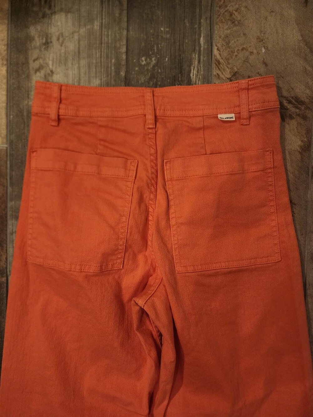 Billabong Orange Wide-Leg Chinos Size 28 - Picture 6 of 7
